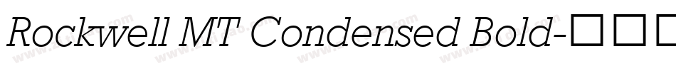 Rockwell MT Condensed Bold字体转换